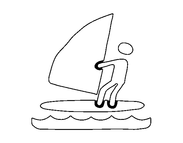 Windsurf signals coloring page