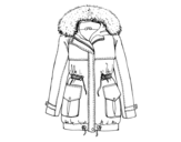 Winter coat coloring page