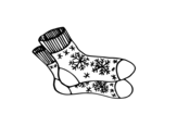 Winter socks coloring page