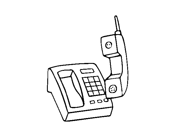 Wireless phone coloring page