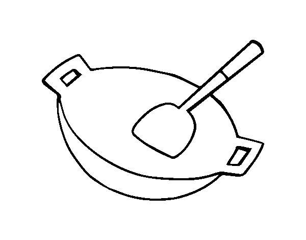 Wok coloring page