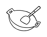 Wok coloring page