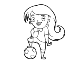 Women's Football coloring page