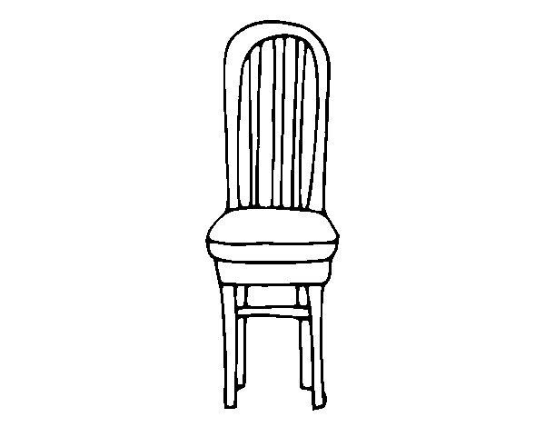 Wooden chair coloring page