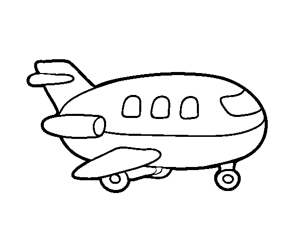 Wooden Plane coloring page