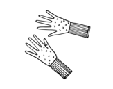 Wool gloves coloring page