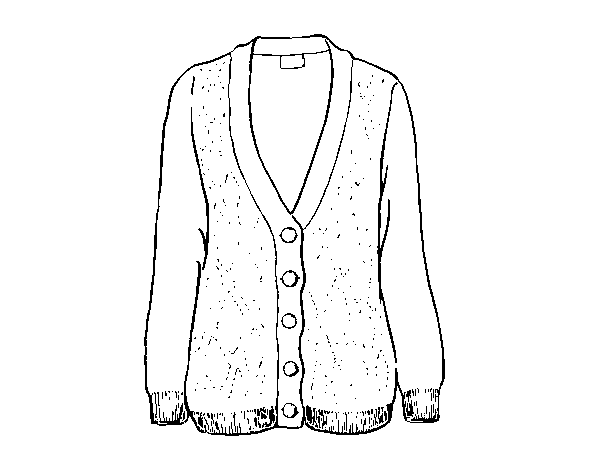 Woolen cardigan  coloring page