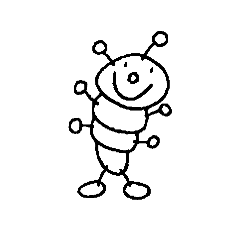 Worm coloring page