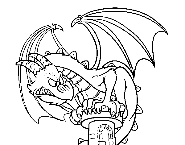 Wyvern coloring page