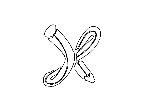 X minuscule coloring page