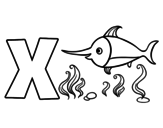 X of Xhiphias coloring page