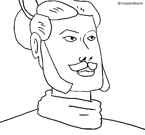 Xian warrior coloring page