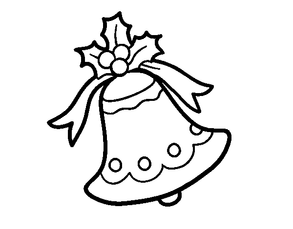 Xmas bell coloring page