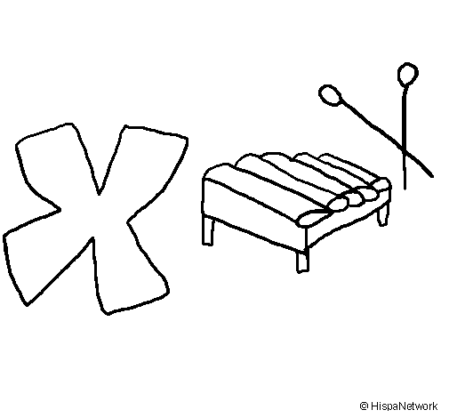 Xylophone coloring page