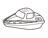 Yacht coloring page