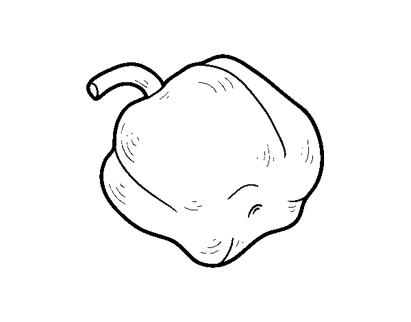 Yellow pepper coloring page