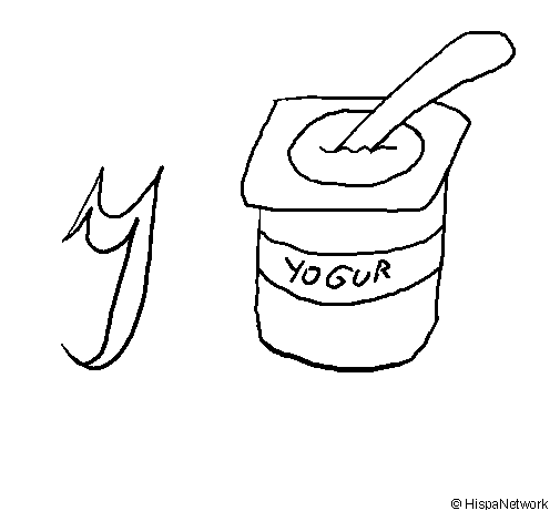 Yoghurt coloring page