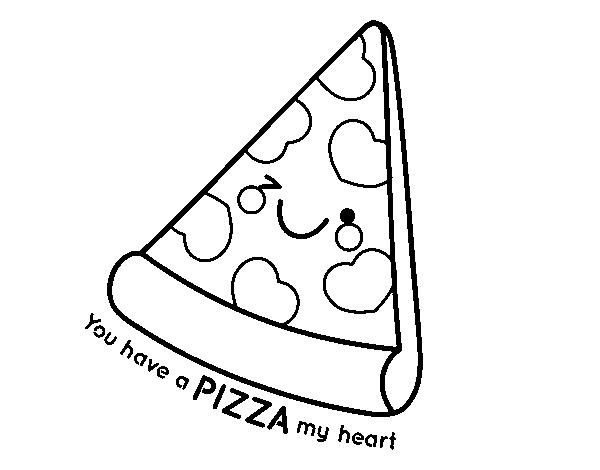 You have a pizza my heart coloring page