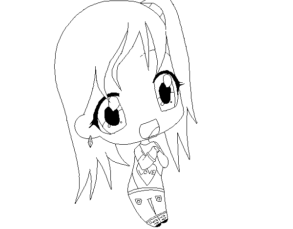 Young Chibi coloring page