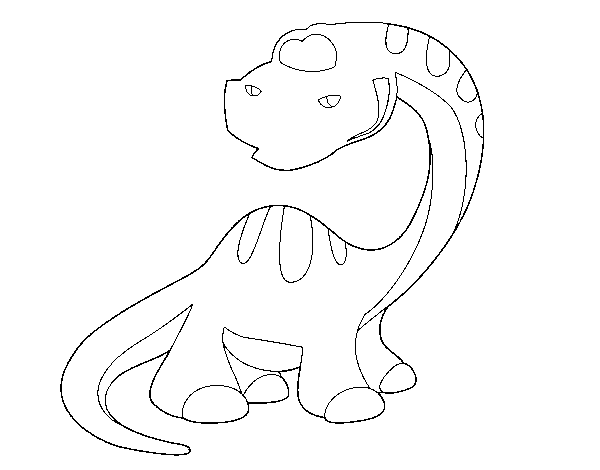 Young diplodocus coloring page