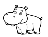 Dibujo de Young Hippopotamus