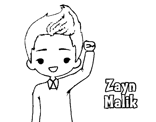 Zayn Malik coloring page