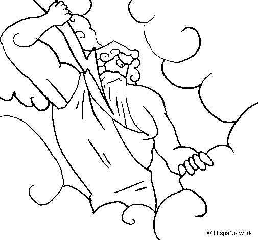 Zeus coloring page