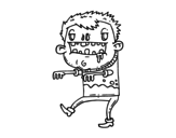 Zombie boy coloring page