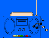 Coloring page Radio cassette 2 painted byALEXANDER