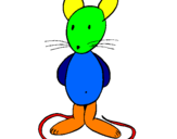Coloring page Standing rat painted bymelo
