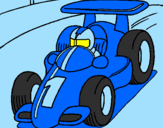 Coloring page Racing car painted bychikis