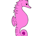 Coloring page Sea horse painted byivan