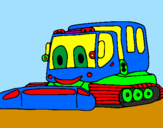 Coloring page Digger painted byVabuela