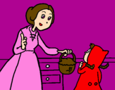 Coloring page Little red riding hood 2 painted bychikis