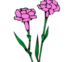 Coloring page Carnations painted bymarina