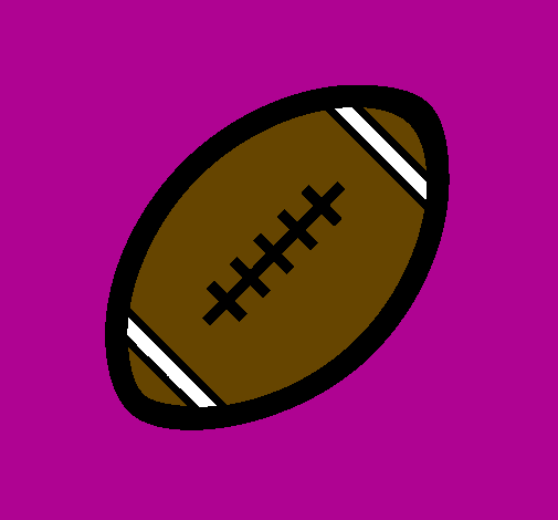 Coloring page American football ball II painted bychikis