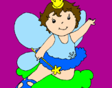 Coloring page Fairy painted bychikis