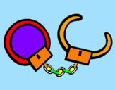 Coloring page Handcuffs painted bytom