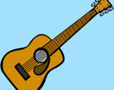 Coloring page Spanish guitar II painted byluan