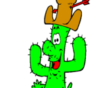 Coloring page Cactus with hat painted bychikis