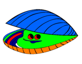 Coloring page Clam painted byivan