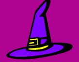 Coloring page Witch's hat painted bychikis