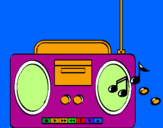 Coloring page Radio cassette 2 painted byALEXANDER