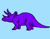 Coloring page Triceratops painted byret