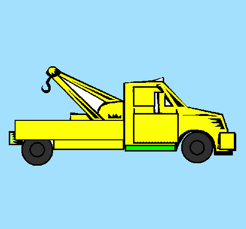 Coloring page Tow truck painted byadam