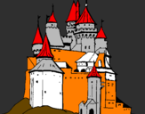 Coloring page Medieval castle painted bylinehart