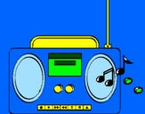 Coloring page Radio cassette 2 painted byANTONELLA