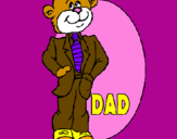 Coloring page Father bear painted bychikis