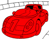 Coloring page Race car painted byanonymous