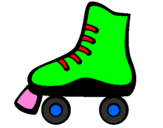 Coloring page Roller skate painted byivan